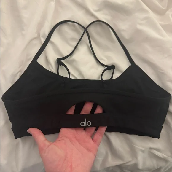 ALO Yoga Black Intrigue Bra - Picture 3 of 4